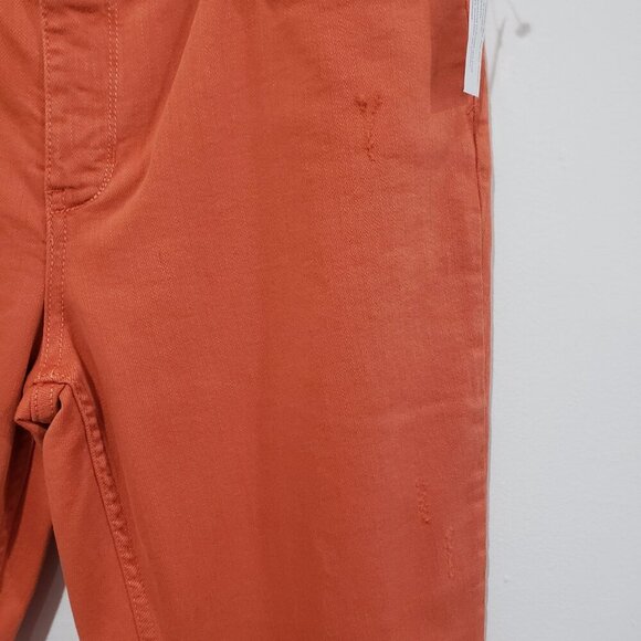Pilcro & the Letterpress High Rise Bootcut Jeans Size 32 Orange Fray Hem Casual - Picture 6 of 16